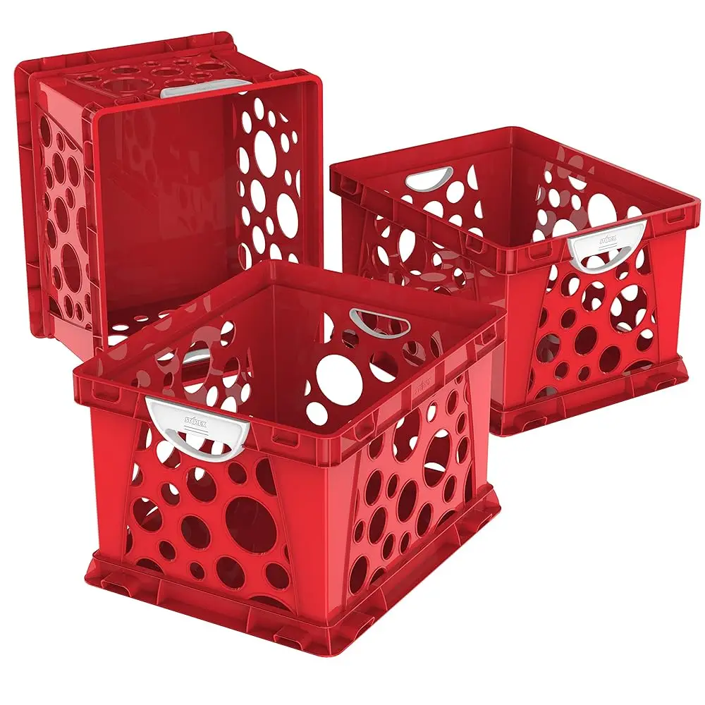 Premium File Crate with Molded Handles – Letter and Legal Document and Folder Storage, Classroom Red, 3-Pack
Premium File Crate with Molded Handles – Letter and Legal Document and Folder Storage, Classroom Red, 3-Pack