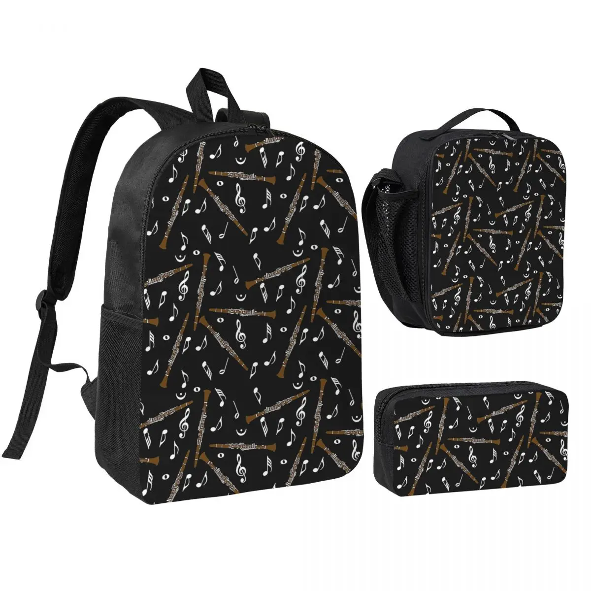 Clarinet Music Note Pattern Backpack Student BookBag School Bag Shoulder Bags 3ps Insulated Lunch Bag Pencil Case
Clarinet Music Note Pattern Backpack Student BookBag School Bag Shoulder Bags 3ps Insulated Lunch Bag Pencil Case