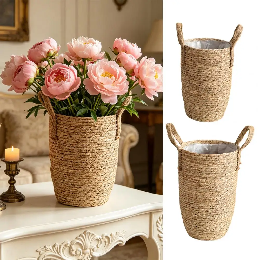 Woven Flower Basket Rustic Seagrass Planter Vintage Vase with Waterproof Lining Indoor Plant Pot for Flower Arrangement Storage
Woven Flower Basket Rustic Seagrass Planter Vintage Vase with Waterproof Lining Indoor Plant Pot for Flower Arrangement Storage