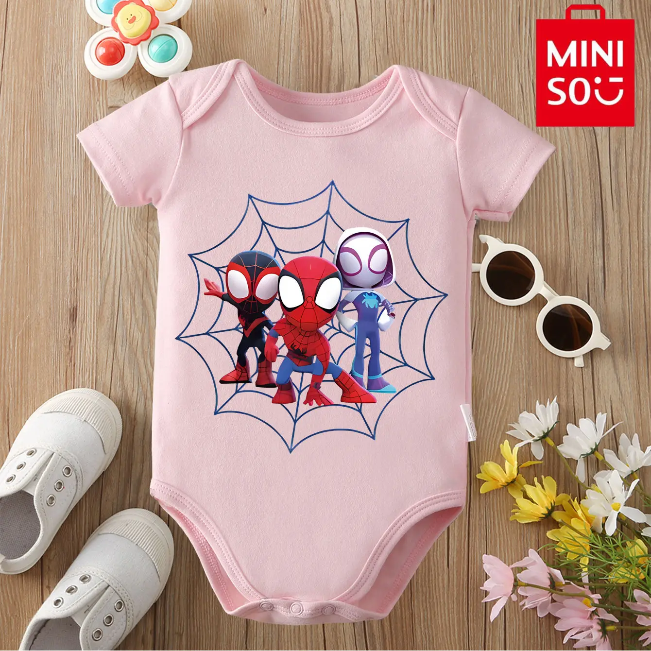 MINISO Spider-Man Print Pure Cotton Comfortable and Soft Cloths Bodysuit for Baby Onesie Jumpsuit for 0 To 12 Months Newborn
MINISO Spider-Man Print Pure Cotton Comfortable and Soft Cloths Bodysuit for Baby Onesie Jumpsuit for 0 To 12 Months Newborn