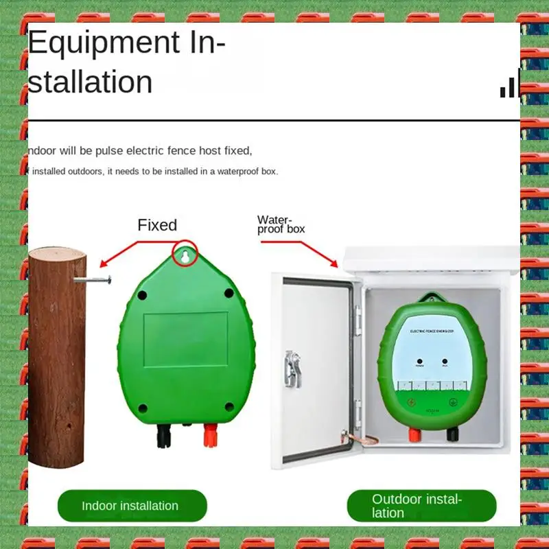 ABMO Electric Fence Controller Pulse Pig Cattle Sheep Farming Complete High Voltage Electronic Fence System EU Plug
ABMO Electric Fence Controller Pulse Pig Cattle Sheep Farming Complete High Voltage Electronic Fence System EU Plug