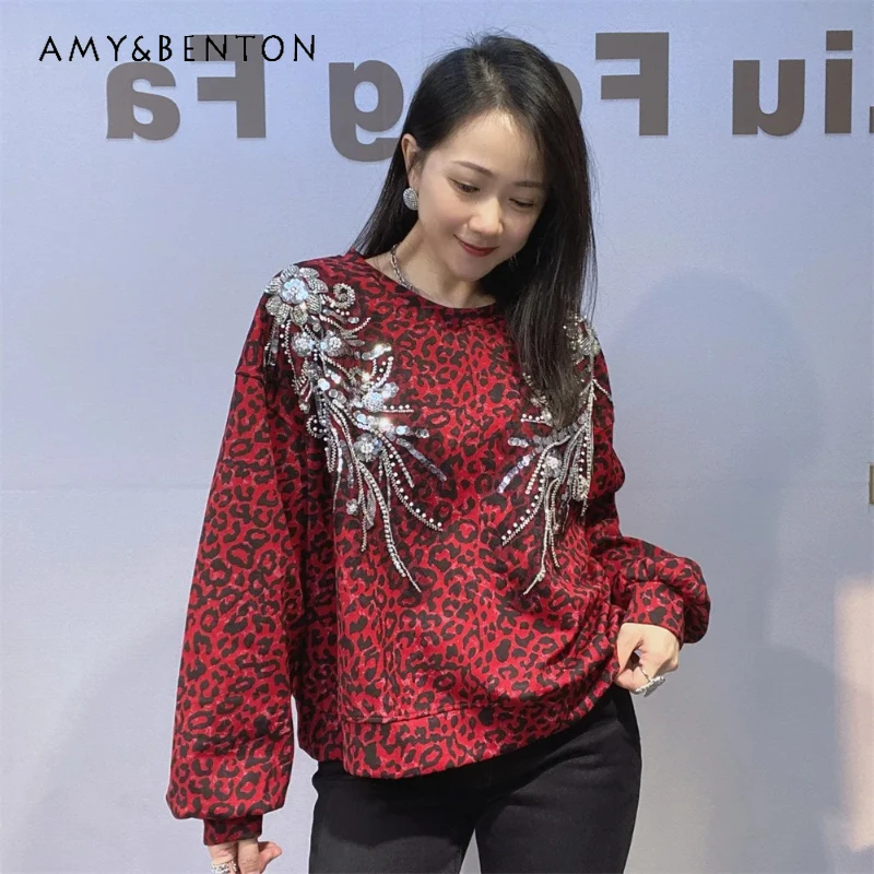 Unique Design Fashion New Korean Style Oversized Top Hoodies Leopard Print Short O-Neck Long Sleeved Sweatshirt Jacket For Women
Unique Design Fashion New Korean Style Oversized Top Hoodies Leopard Print Short O-Neck Long Sleeved Sweatshirt Jacket For Women