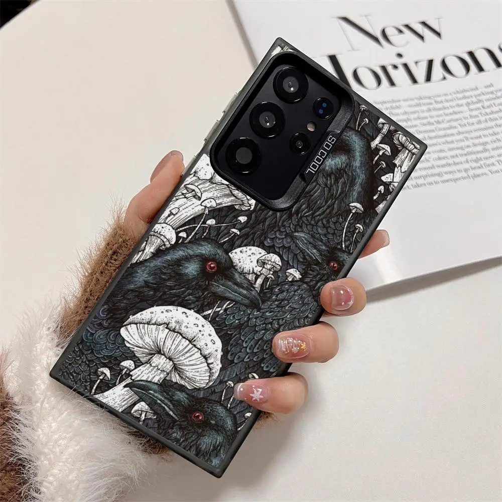Crows Mushrooms case for Galaxy S25 S24 S23 S22 S21 S20 Ultra/ FE/Plus shock-proof rear cover anti-fingerprint
Crows Mushrooms case for Galaxy S25 S24 S23 S22 S21 S20 Ultra/ FE/Plus shock-proof rear cover anti-fingerprint