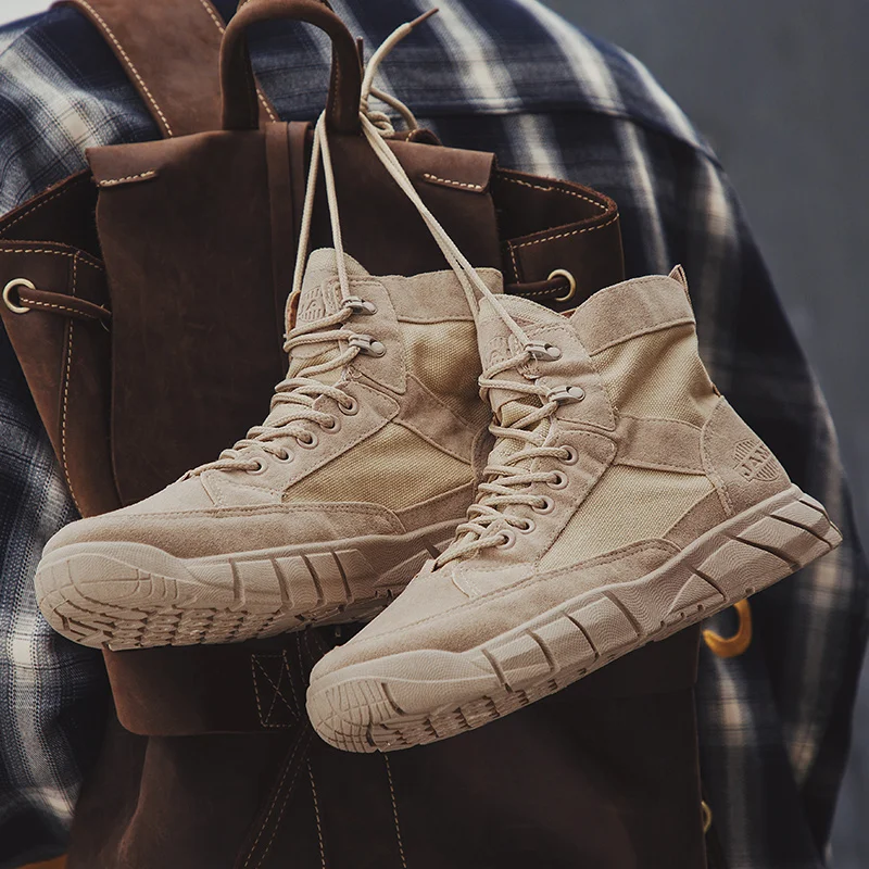 Men's High-Top Desert Warfare Boots Boots Winter Workwear Anti-Slip Mountain Climbing Labor Protection Fashion Shoes
Men's High-Top Desert Warfare Boots Boots Winter Workwear Anti-Slip Mountain Climbing Labor Protection Fashion Shoes