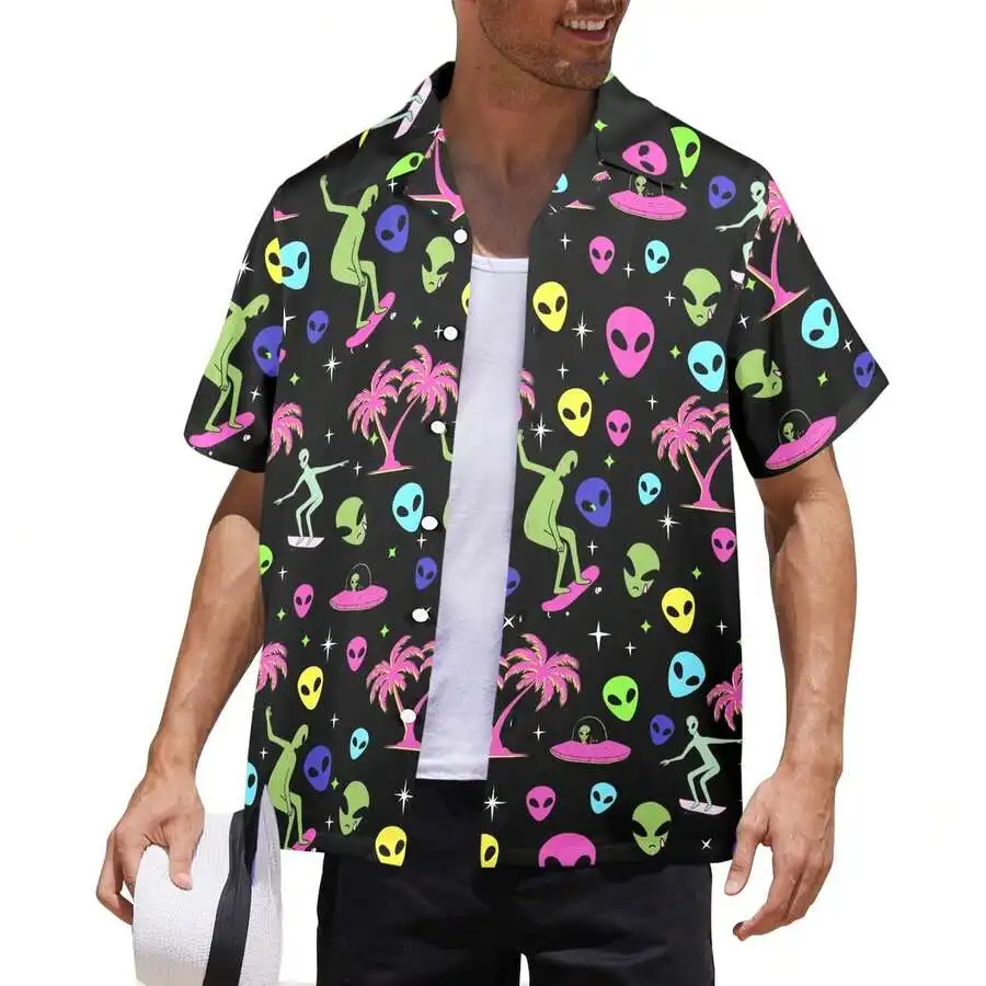 Mens Hawaiian Shirt Alien Palm Tree Print Camp Collar Casual Beach Rave Party Lightweight
Mens Hawaiian Shirt Alien Palm Tree Print Camp Collar Casual Beach Rave Party Lightweight