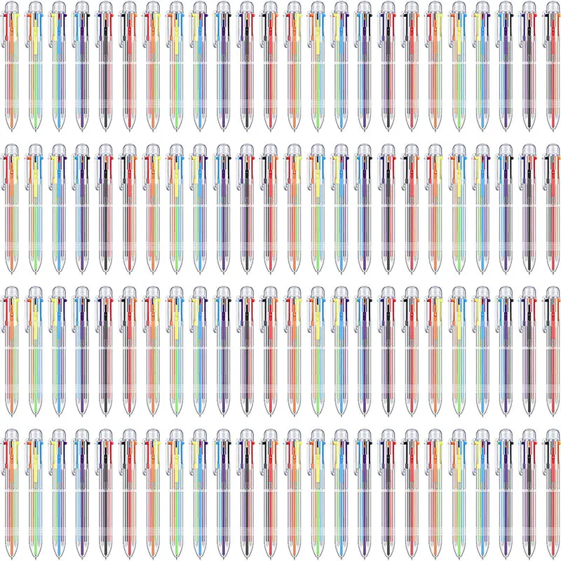 100Pcs Stationery 6 Color Ball Pen Transparent Bar Multifunction Push Color Oil Pen Rainbow Pen Writing School
100Pcs Stationery 6 Color Ball Pen Transparent Bar Multifunction Push Color Oil Pen Rainbow Pen Writing School