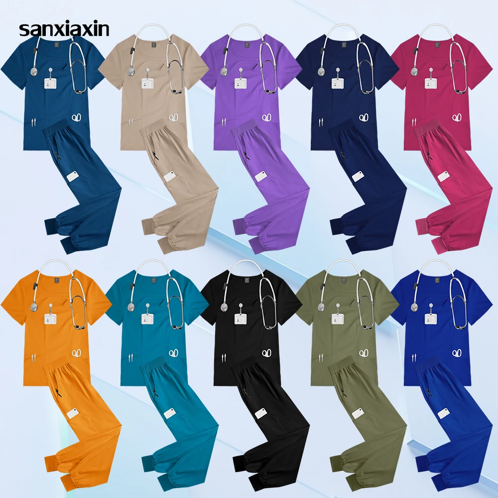 Beauty Workwear Women Medical Nurse Uniform Dentist Overalls Surgical Scrubs Set Tops Pants Clinic Nursing Uniforms Jogger Suits
Beauty Workwear Women Medical Nurse Uniform Dentist Overalls Surgical Scrubs Set Tops Pants Clinic Nursing Uniforms Jogger Suits