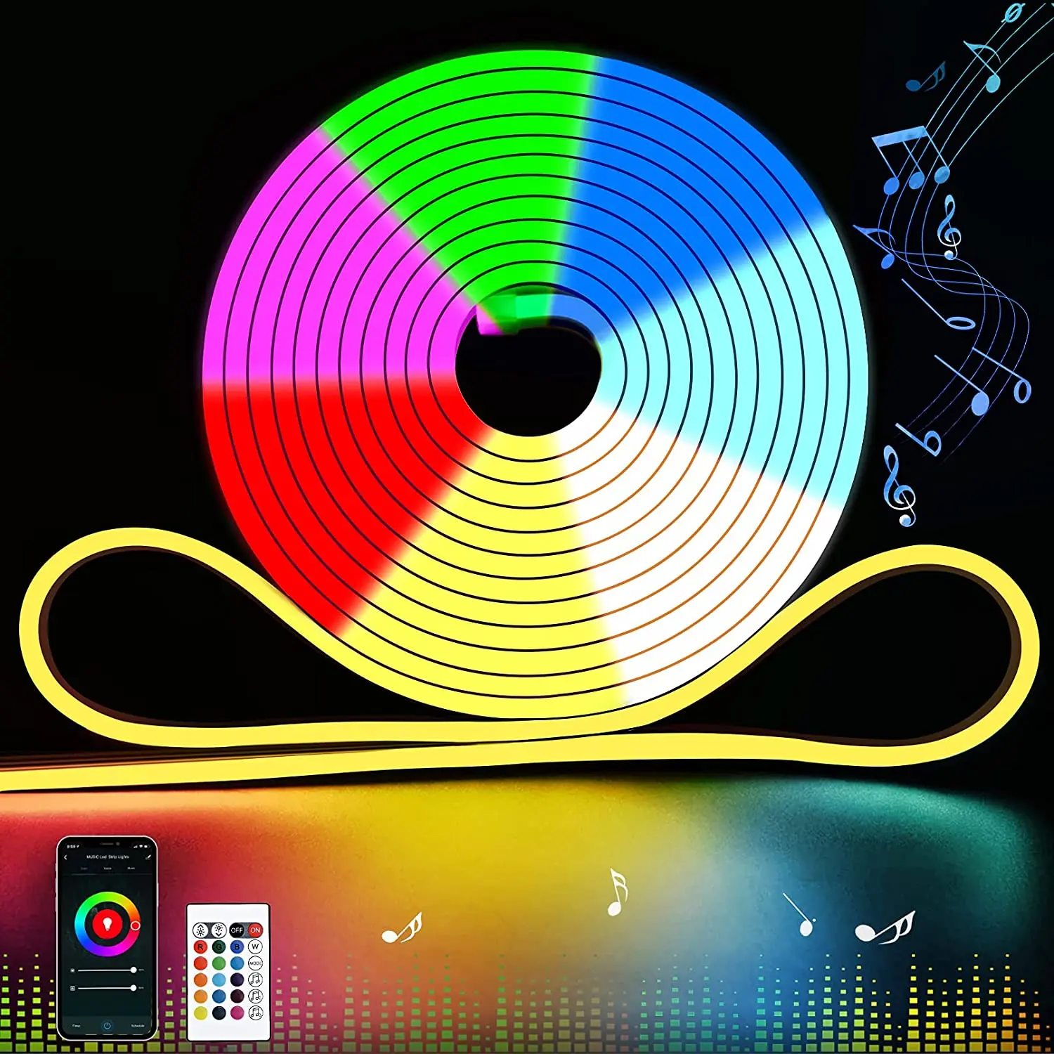 Home Room Music Light Neon 12v Silicone Neon Light Strip Remote Control Neon Led Lights
Home Room Music Light Neon 12v Silicone Neon Light Strip Remote Control Neon Led Lights