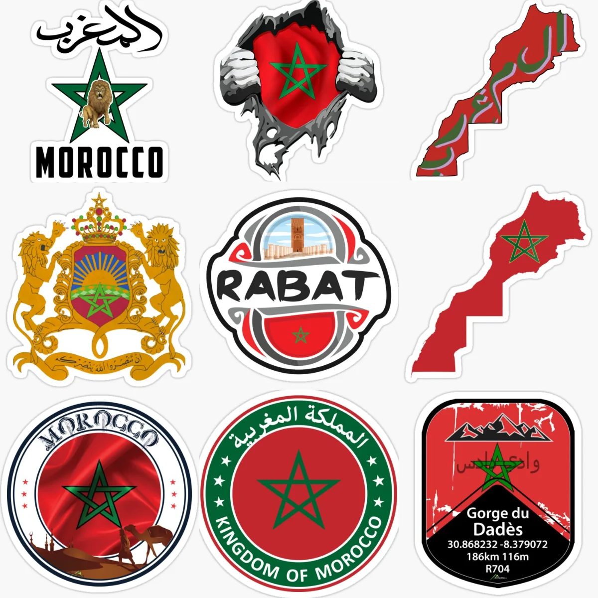 Morocco Flag Map Emblem Creative PVC Car Sticker for Decorate Car Truck Fridge Bicycle Wall Helmet Motorcycle Decal Accessories
Morocco Flag Map Emblem Creative PVC Car Sticker for Decorate Car Truck Fridge Bicycle Wall Helmet Motorcycle Decal Accessories