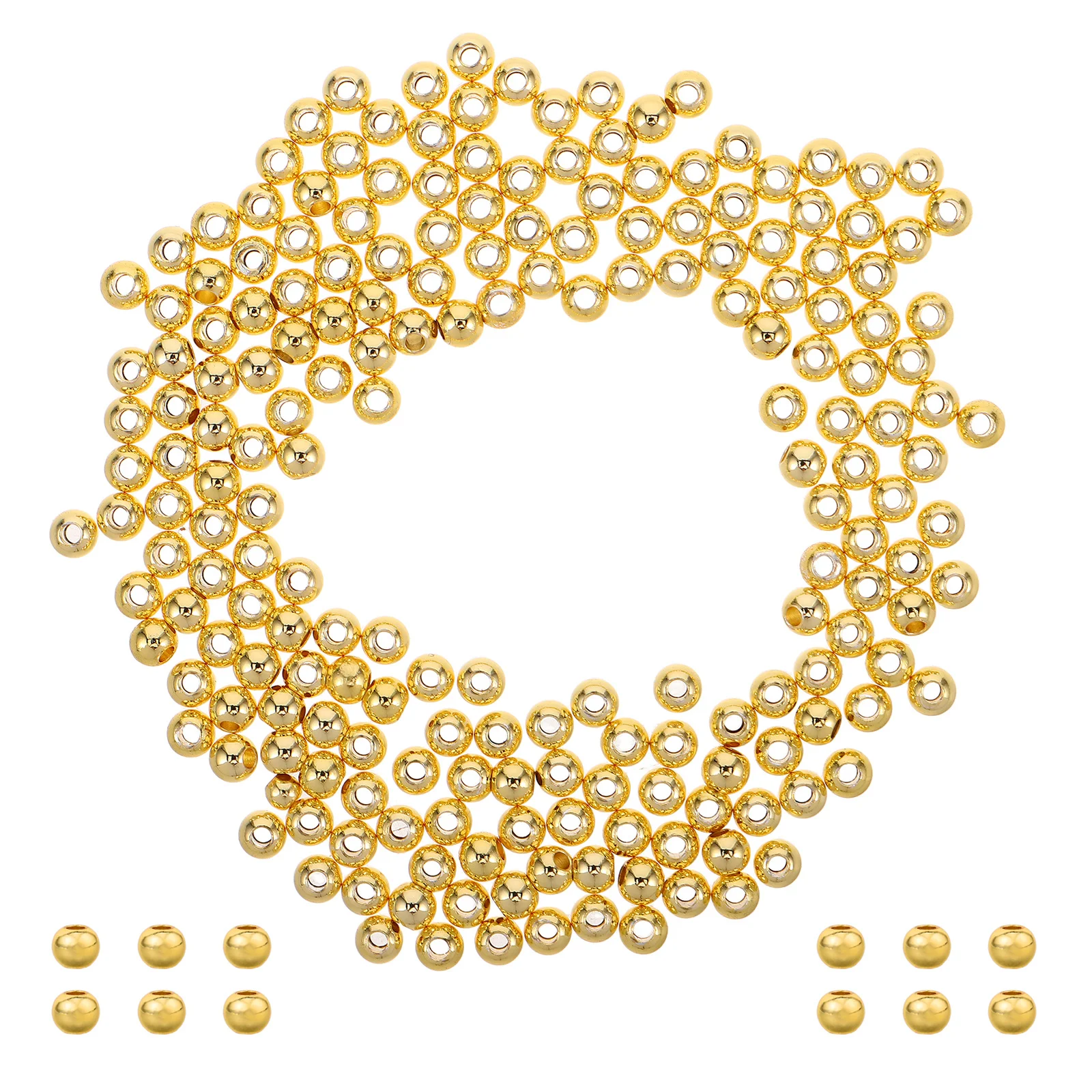 200Pcs Metal Spacer Beads Smooth Round Golden 4mm Beads for Jewelry Making DIY Bracelets Necklaces Golden Spacers
200Pcs Metal Spacer Beads Smooth Round Golden 4mm Beads for Jewelry Making DIY Bracelets Necklaces Golden Spacers