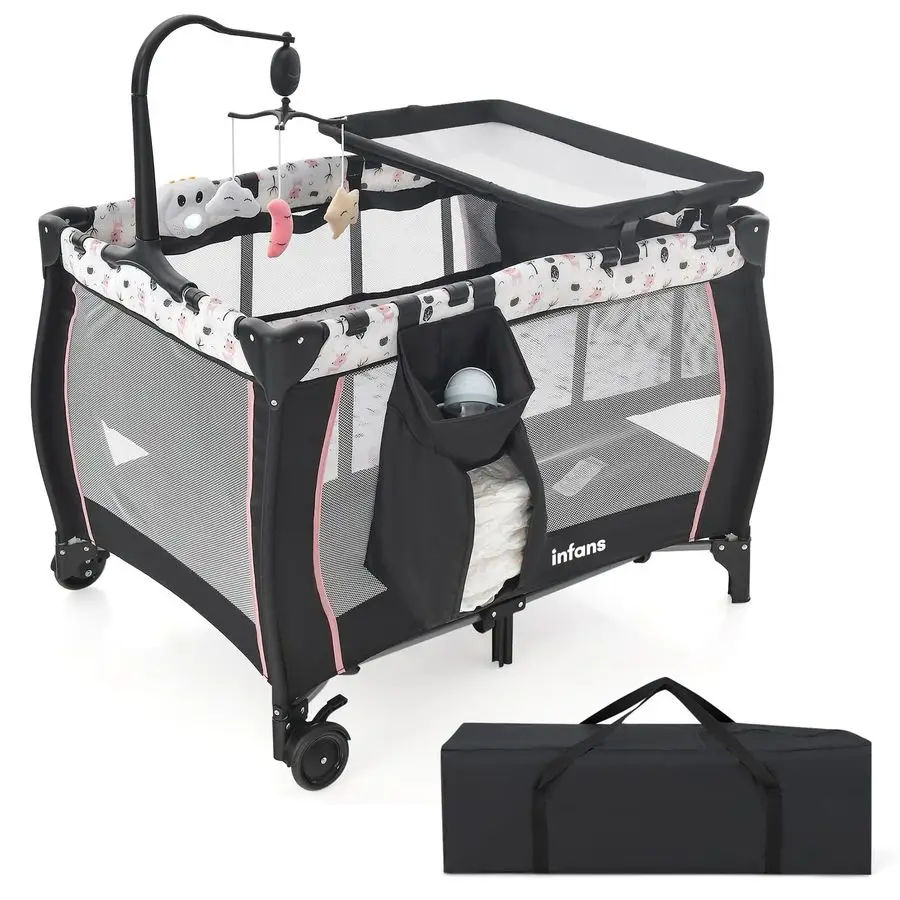 Упаковка и игра 3 в 1, портативная дорожная люлька для детской кроватки со съемным матрасом, пеленальный столик для новорожденных, складной манеж с
Упаковка и игра 3 в 1, портативная дорожная люлька для детской кроватки со съемным матрасом, пеленальный столик для новорожденных, складной манеж с