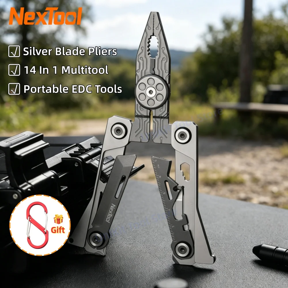 Nextool 14 In 1 Portable Multi Tool Pliers Silver Blade EDC Tool Multi-function Screwdriver Wrench Plier Knife Outdoor Hand Tool
Nextool 14 In 1 Portable Multi Tool Pliers Silver Blade EDC Tool Multi-function Screwdriver Wrench Plier Knife Outdoor Hand Tool
