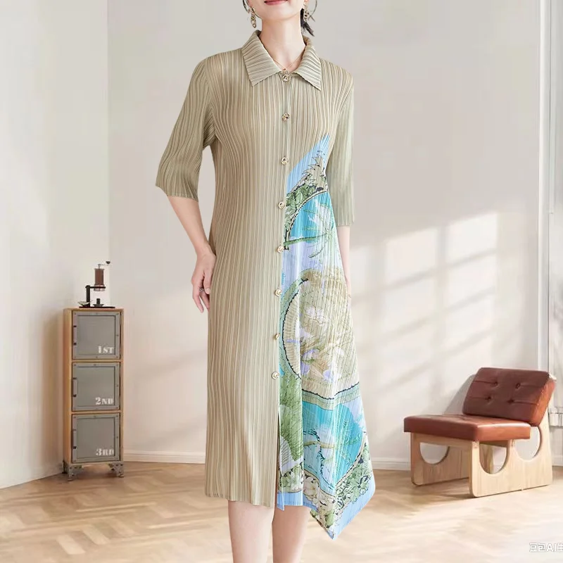 Miyake Pleated Dress Plisse 2025 New Fold Fashion Print French Pleat Plus Size Summer Pleats Long Dresses Skinny Women Clothing
Miyake Pleated Dress Plisse 2025 New Fold Fashion Print French Pleat Plus Size Summer Pleats Long Dresses Skinny Women Clothing