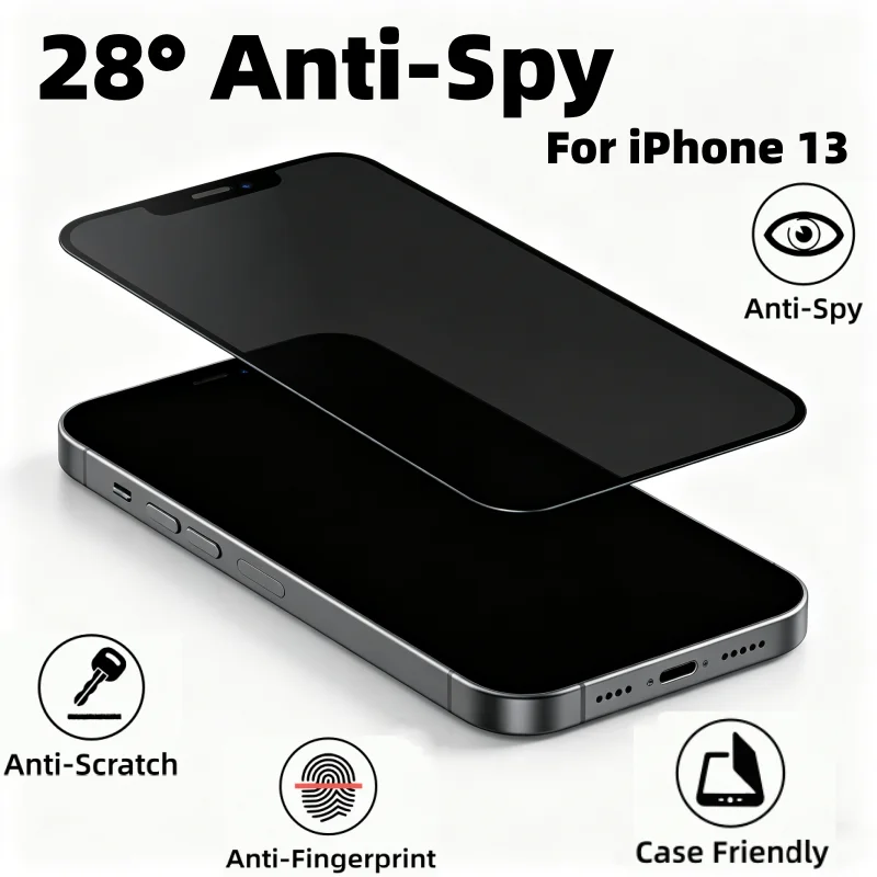 Protector de pantalla de privacidad para iPhone 13 , cristal antiespía para, 28° anglecristal templado Full Coverage Coverage
Protector de pantalla de privacidad para iPhone 13 , cristal antiespía para, 28° anglecristal templado Full Coverage Coverage
