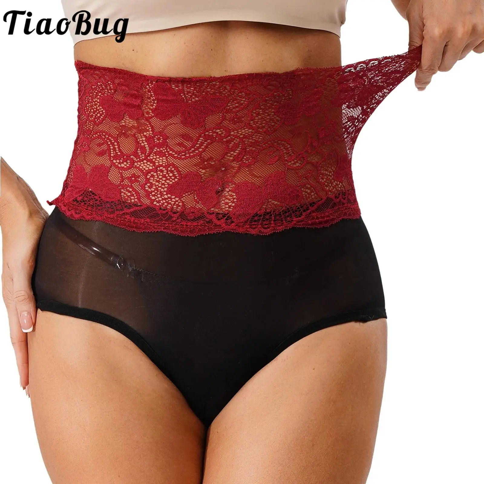 Women Adult Sissy Floral Lace High Waist Briefs Underpants Sheer Mesh Breathable Tempting Briefs for Lingerie Night Bedtime
Women Adult Sissy Floral Lace High Waist Briefs Underpants Sheer Mesh Breathable Tempting Briefs for Lingerie Night Bedtime