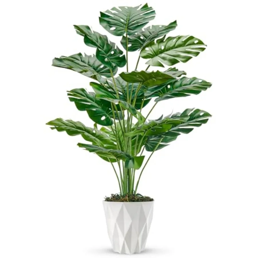 28" Tall Fake Plants Large Artificial Monstera Faux Potted Plants Indoor with White Pot for Home Office Living Room Decor
28" Tall Fake Plants Large Artificial Monstera Faux Potted Plants Indoor with White Pot for Home Office Living Room Decor