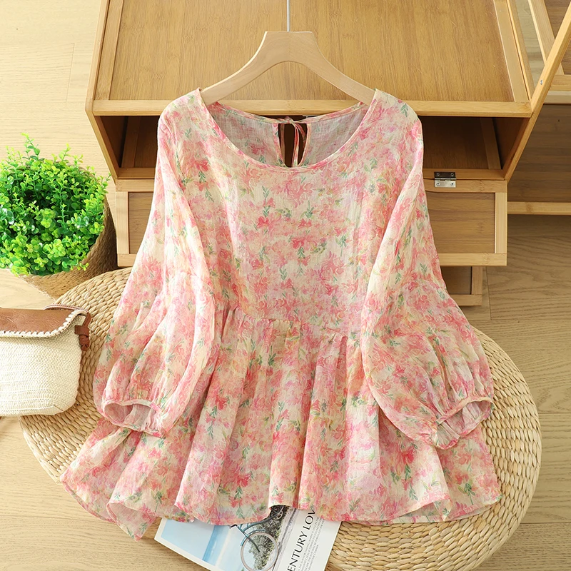 Women's plus Size T-Shirt Summer New Style round Neck Lantern Sleeve Baby Doll Shirt Sun Protection Base Shirt Comfortable Co...
Women's plus Size T-Shirt Summer New Style round Neck Lantern Sleeve Baby Doll Shirt Sun Protection Base Shirt Comfortable Co...