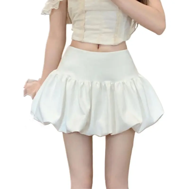 High Waist Shorts Skirt for Women A-line Bubble Mini Skirts White Korean Fashion Clothing Y2k Cute Sweet Style Summer
High Waist Shorts Skirt for Women A-line Bubble Mini Skirts White Korean Fashion Clothing Y2k Cute Sweet Style Summer