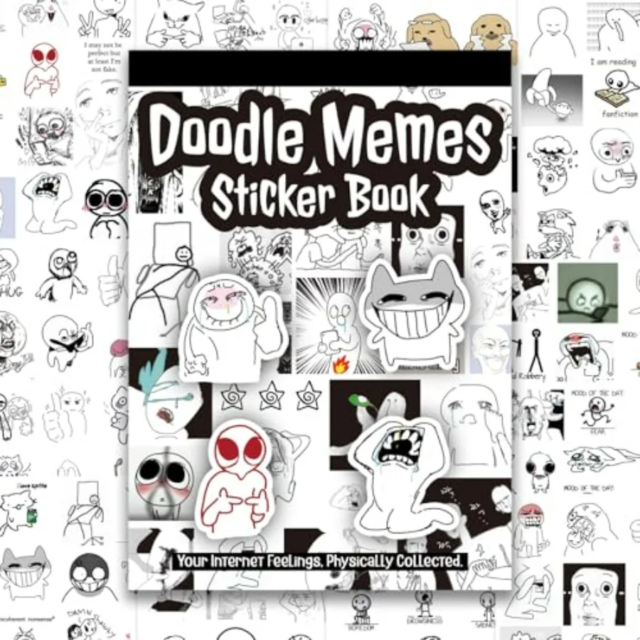 Sticker Book, 36 Sheets 460+ Pcs, Black and White Funny Stickers for Adults and Teens, Die Cut Vinyl Stickers for Journaling Sc
Sticker Book, 36 Sheets 460+ Pcs, Black and White Funny Stickers for Adults and Teens, Die Cut Vinyl Stickers for Journaling Sc