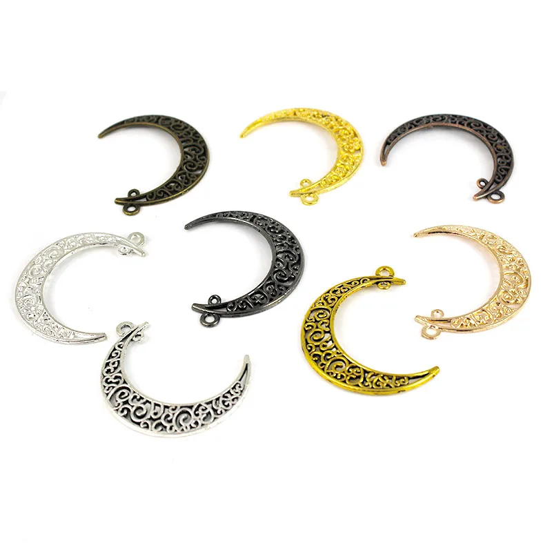 10Pcs/Lot 32x41mm Hollow Moon Connectors Charms Alloy Pendants for DIY Necklace Earrings Jewelry Making Accessories Supplier
10Pcs/Lot 32x41mm Hollow Moon Connectors Charms Alloy Pendants for DIY Necklace Earrings Jewelry Making Accessories Supplier