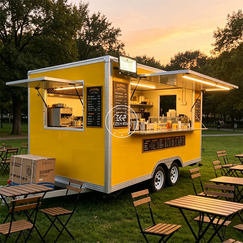 Concession Food Truck Customized Mobile Coffee Truck Pizza Trailer Hot Dog Cart Food Trailer with Stainless Steel Kitchen
Concession Food Truck Customized Mobile Coffee Truck Pizza Trailer Hot Dog Cart Food Trailer with Stainless Steel Kitchen