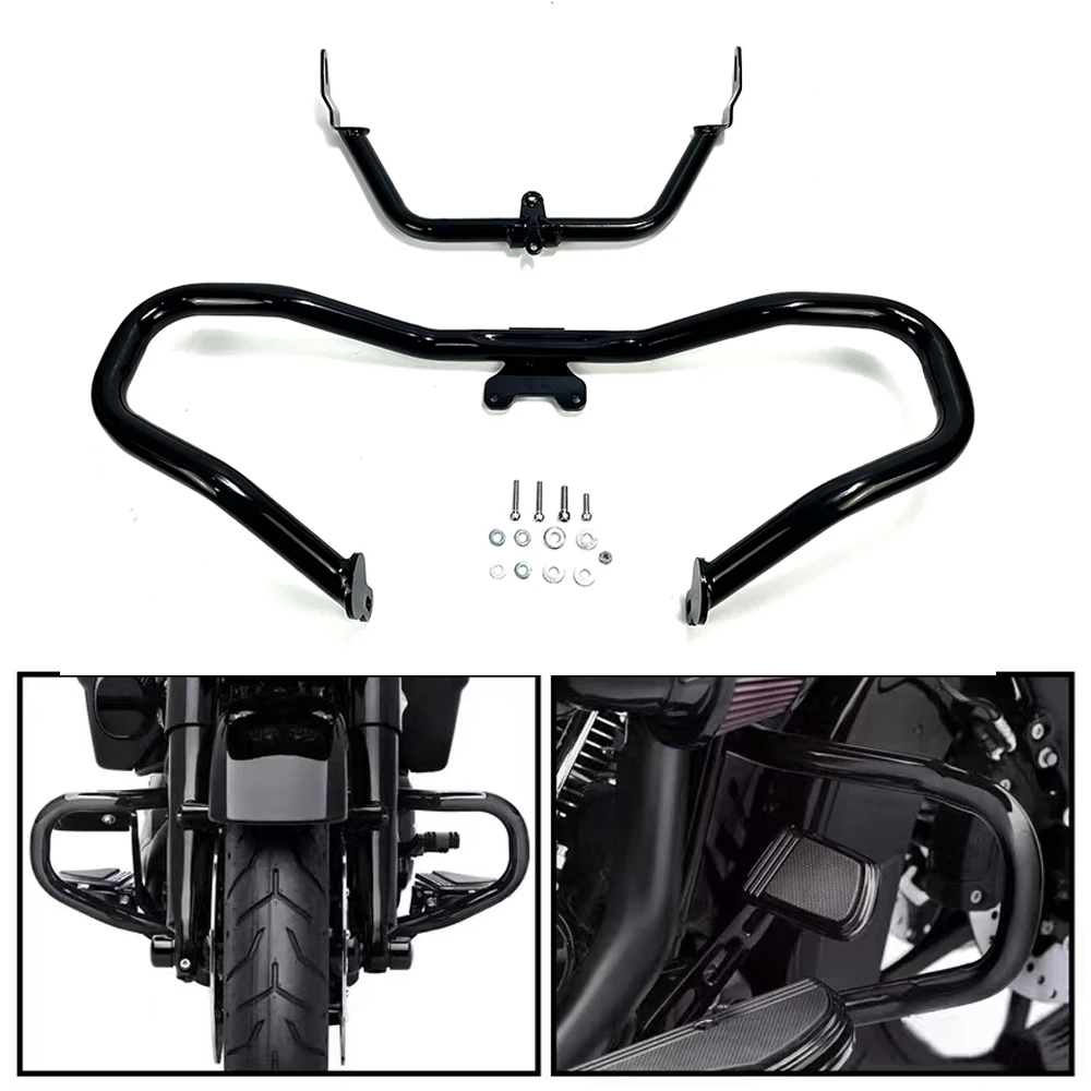 Motorcycle Engine Guard Crash Bar Bumper Protector For Harley Road Glide FLTR 15-21 Touring Road King Street Glide 14-2020
Motorcycle Engine Guard Crash Bar Bumper Protector For Harley Road Glide FLTR 15-21 Touring Road King Street Glide 14-2020