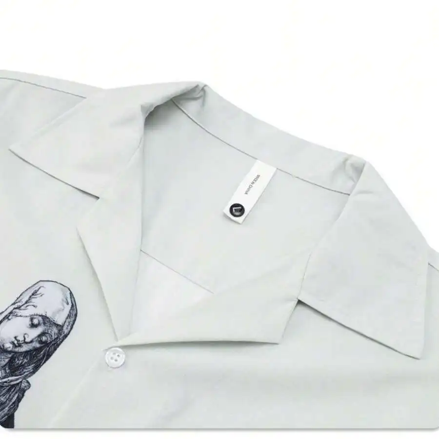 Casual Short Sleeve Printed Shirt With Roman Art Design Turn-Down Collar
Casual Short Sleeve Printed Shirt With Roman Art Design Turn-Down Collar
