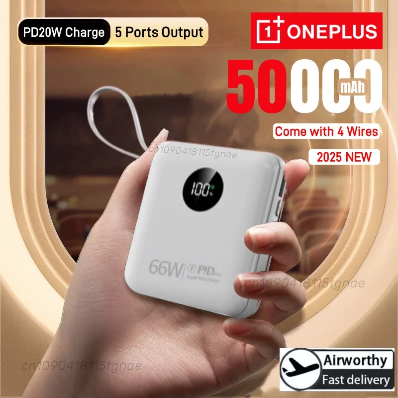 Портативный внешний аккумулятор Oneplus 50000 мАч 66 Вт, сверхбыстрая зарядка, мобильный внешний аккумулятор с четырьмя кабелями, подходит для Iphone Xiaomi
Портативный внешний аккумулятор Oneplus 50000 мАч 66 Вт, сверхбыстрая зарядка, мобильный внешний аккумулятор с четырьмя кабелями, подходит для Iphone Xiaomi