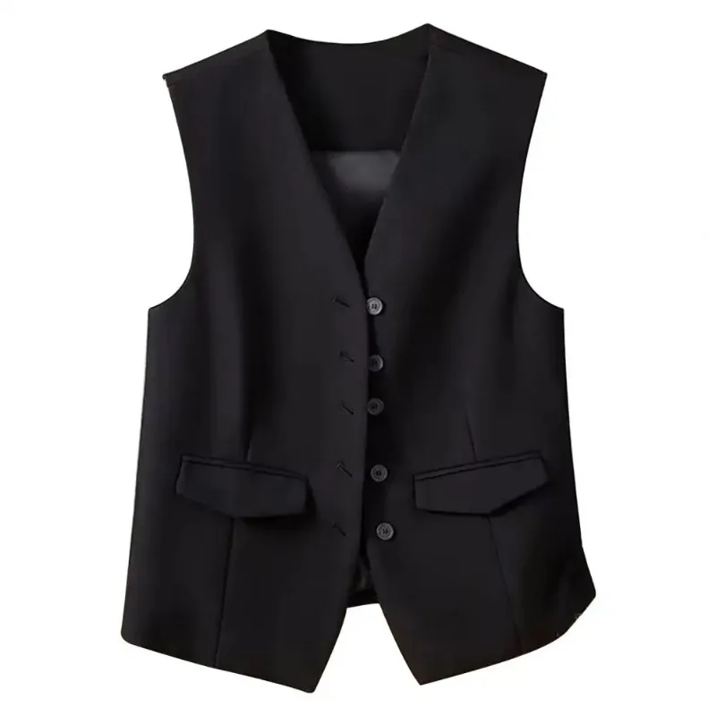 Women Suit Vest Casual Street Style Vest Elegant Women's V Neck Business Vest Sleeveless Solid Color Waistcoat Single-breasted
Women Suit Vest Casual Street Style Vest Elegant Women's V Neck Business Vest Sleeveless Solid Color Waistcoat Single-breasted