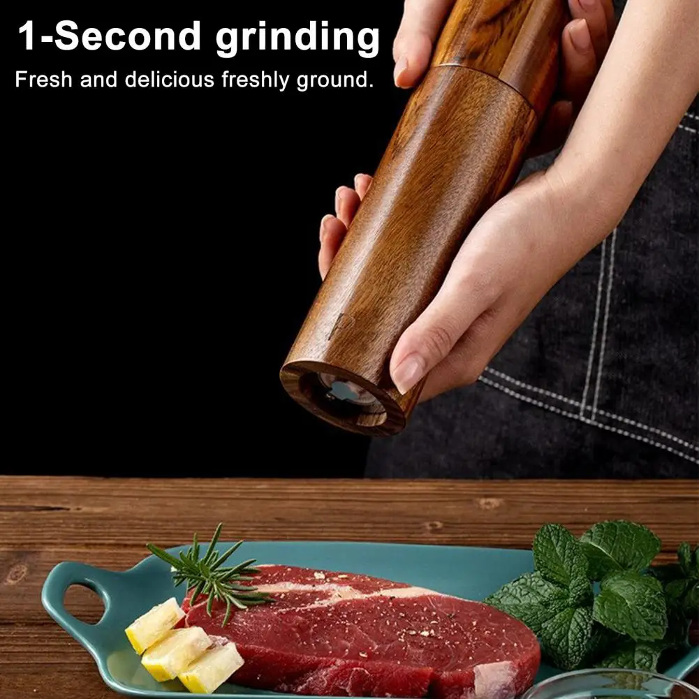 Acacia Solid Wood Spice Pepper Mill Cylindrical Pepper Grinder Manual Black Pepper Powder Sea Salt Grinding Bottle With Base Set
Acacia Solid Wood Spice Pepper Mill Cylindrical Pepper Grinder Manual Black Pepper Powder Sea Salt Grinding Bottle With Base Set