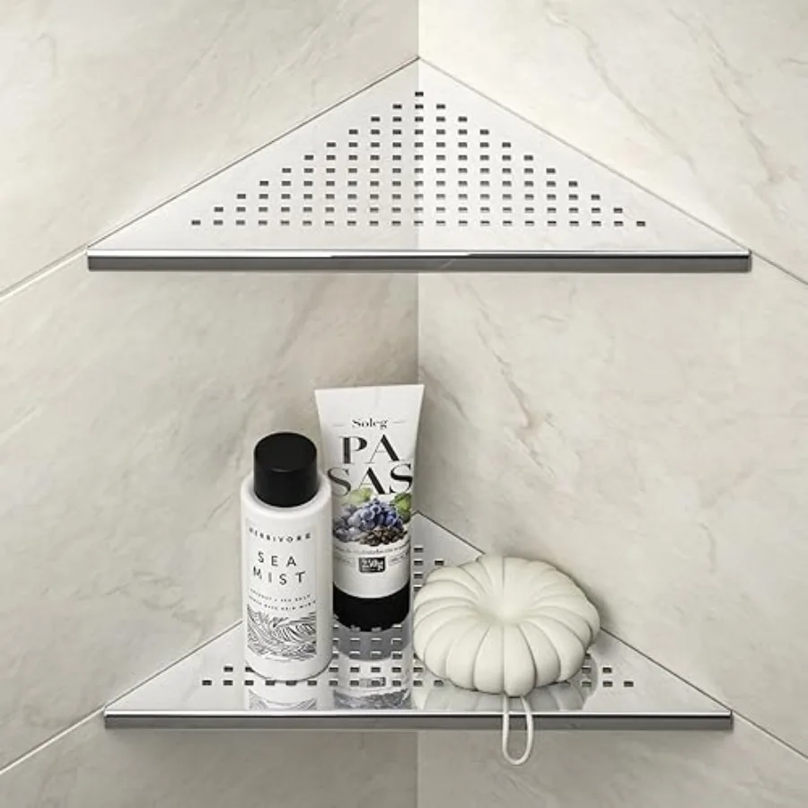 Corner Shower Shelf, 10" 304 Stainless Steel Recessed Shelves for Bathroom, Grout in Shelf Racks for Tiled Wall, 2 Pack
Corner Shower Shelf, 10" 304 Stainless Steel Recessed Shelves for Bathroom, Grout in Shelf Racks for Tiled Wall, 2 Pack