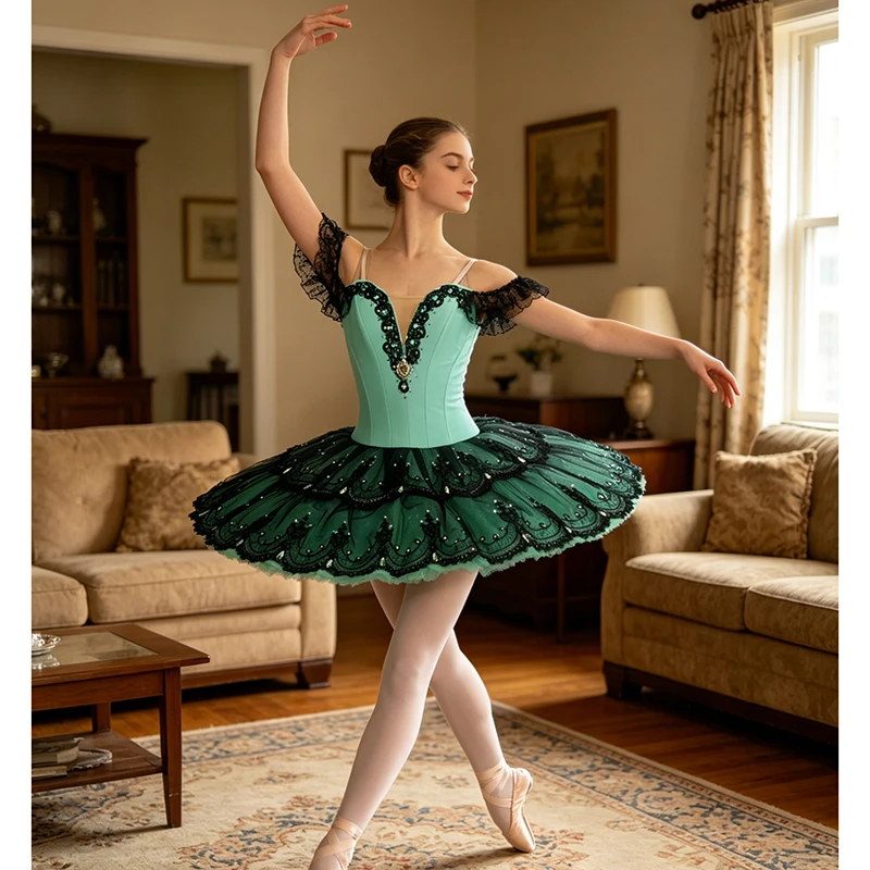 12 layers with hook La Esmeralda Solo Variations Pancake Tutus For Adult black green Ballet Tutu Performance platter
12 layers with hook La Esmeralda Solo Variations Pancake Tutus For Adult black green Ballet Tutu Performance platter