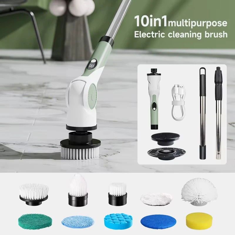 10-in-1 Cordless Electric Cleaning Brush Rechargeable Handle Spin Scrubber Auto Rotation Waterproof for Kitchen Bathroom Sink
10-in-1 Cordless Electric Cleaning Brush Rechargeable Handle Spin Scrubber Auto Rotation Waterproof for Kitchen Bathroom Sink