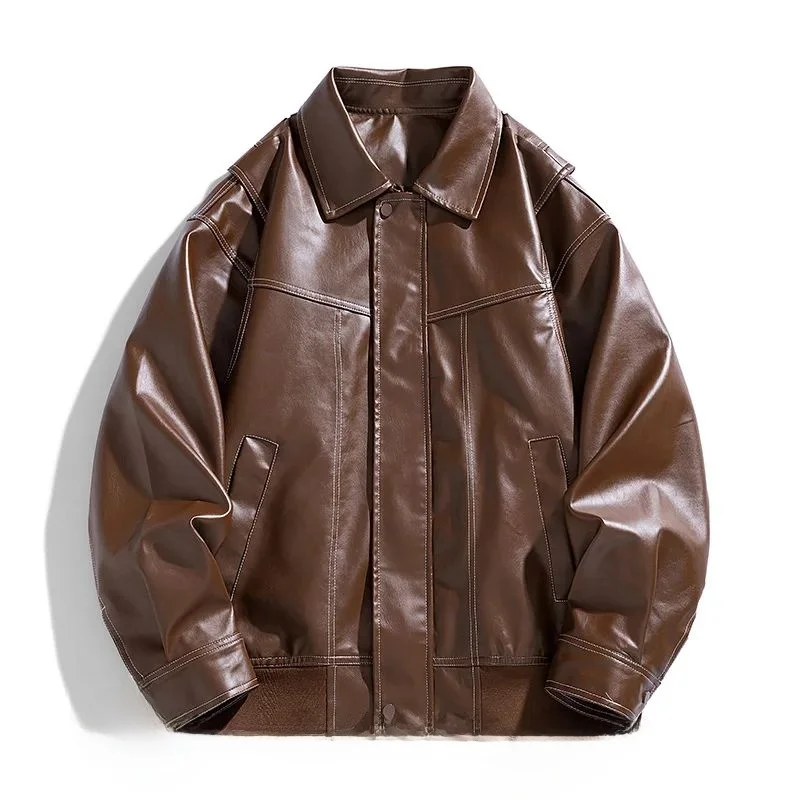 Модная кожаная куртка для мужчин, весна-осень, с V-образным вырезом, рукавом 3/4, простой дизайн, европейский и американский стиль
Модная кожаная куртка для мужчин, весна-осень, с V-образным вырезом, рукавом 3/4, простой дизайн, европейский и американский стиль