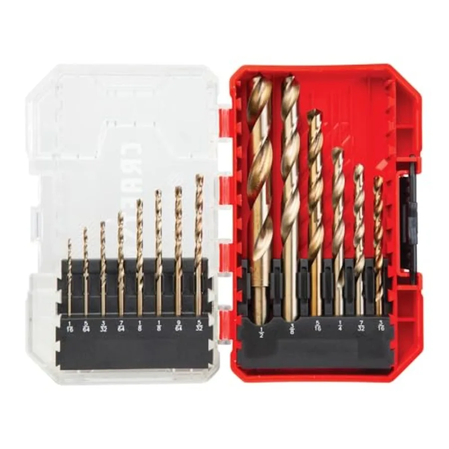 14-Piece Gold Oxide Drill Bit Set for Wood, Plastic, or Metal CMAM2214
14-Piece Gold Oxide Drill Bit Set for Wood, Plastic, or Metal CMAM2214