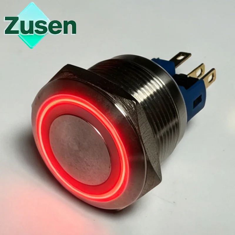 Zusen 22mm Ring Led Illuminated Stainless Steel Push Button Switch 1NO1NC IP65 6V 12V 24V 220V
Zusen 22mm Ring Led Illuminated Stainless Steel Push Button Switch 1NO1NC IP65 6V 12V 24V 220V