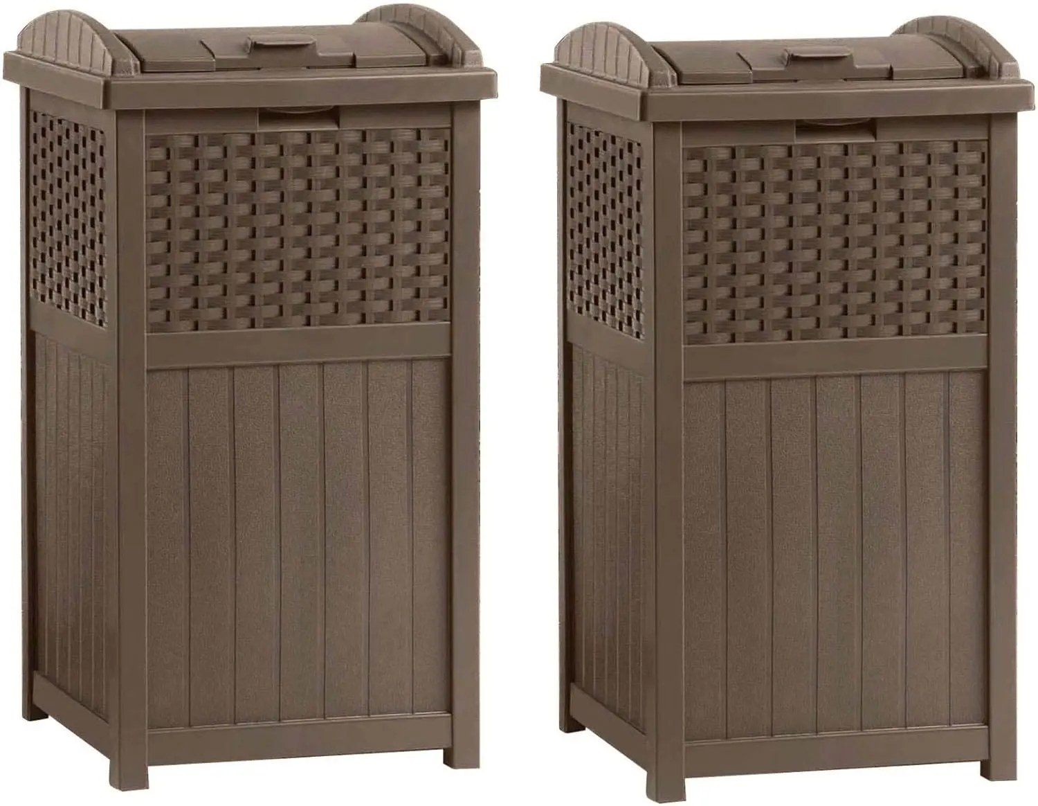 2 Pack 33 Gallon Commercial Outdoor Trashcan Hideaway with Lid for 30 to 33 Gallon Trash Bags for Garage, Backyard, or Garden, B
2 Pack 33 Gallon Commercial Outdoor Trashcan Hideaway with Lid for 30 to 33 Gallon Trash Bags for Garage, Backyard, or Garden, B