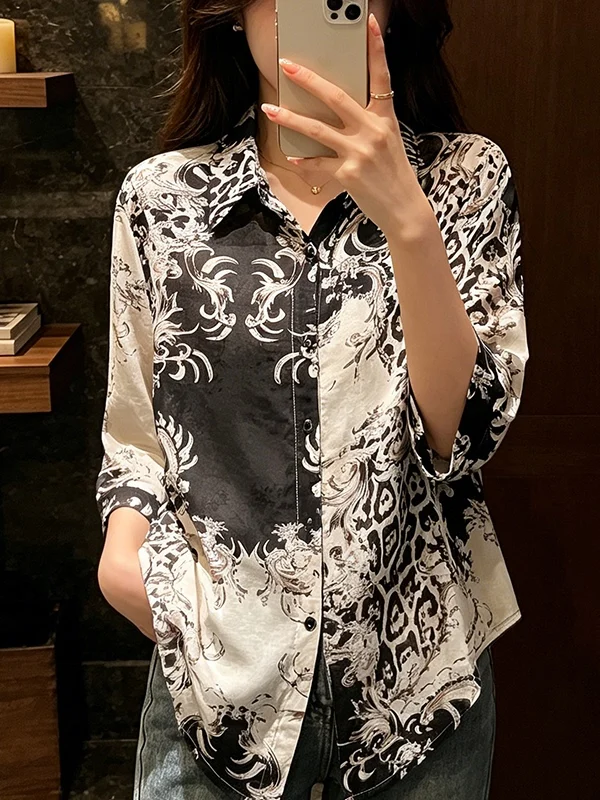 plus Size Women's Fashion Print Collared Slim Fit Shirt Versatile Loose Slimming Top Korean Style Commute Wind Summer New Arr...
plus Size Women's Fashion Print Collared Slim Fit Shirt Versatile Loose Slimming Top Korean Style Commute Wind Summer New Arr...
