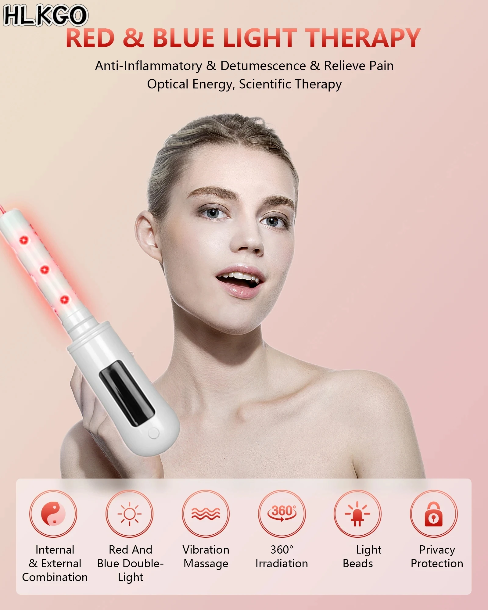 Professional 650nm LLLT Light Therapy Device - Handheld Rechargeable Wand for Personal Care & Wellness
Professional 650nm LLLT Light Therapy Device - Handheld Rechargeable Wand for Personal Care & Wellness