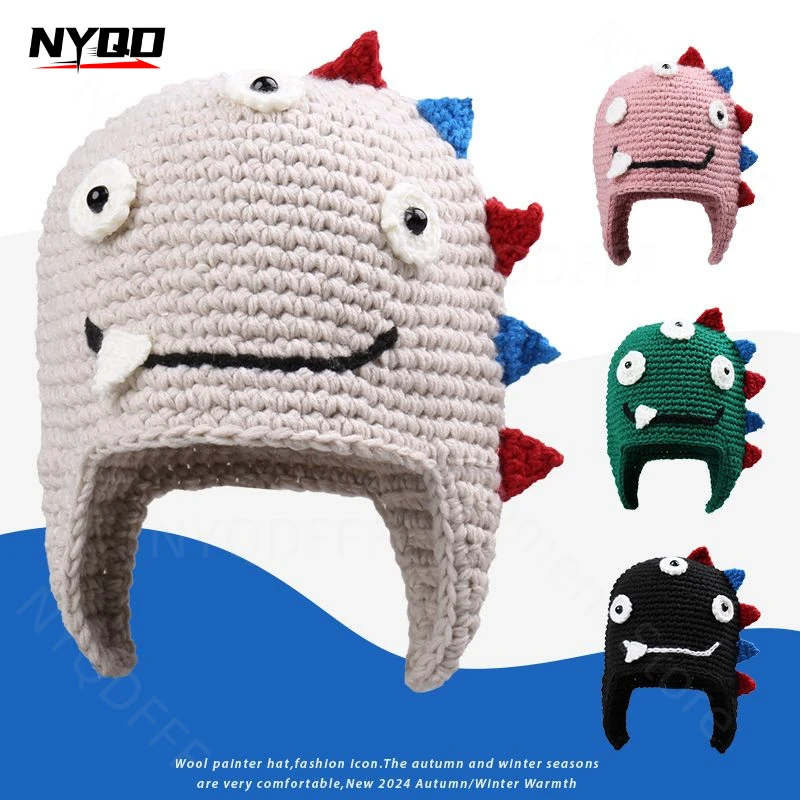 Cute Cartoon Funny Woolen Hat for Autumn and Winter Warm Ear Protection Knitted Versatile Snow Motorcycle Hat
Cute Cartoon Funny Woolen Hat for Autumn and Winter Warm Ear Protection Knitted Versatile Snow Motorcycle Hat