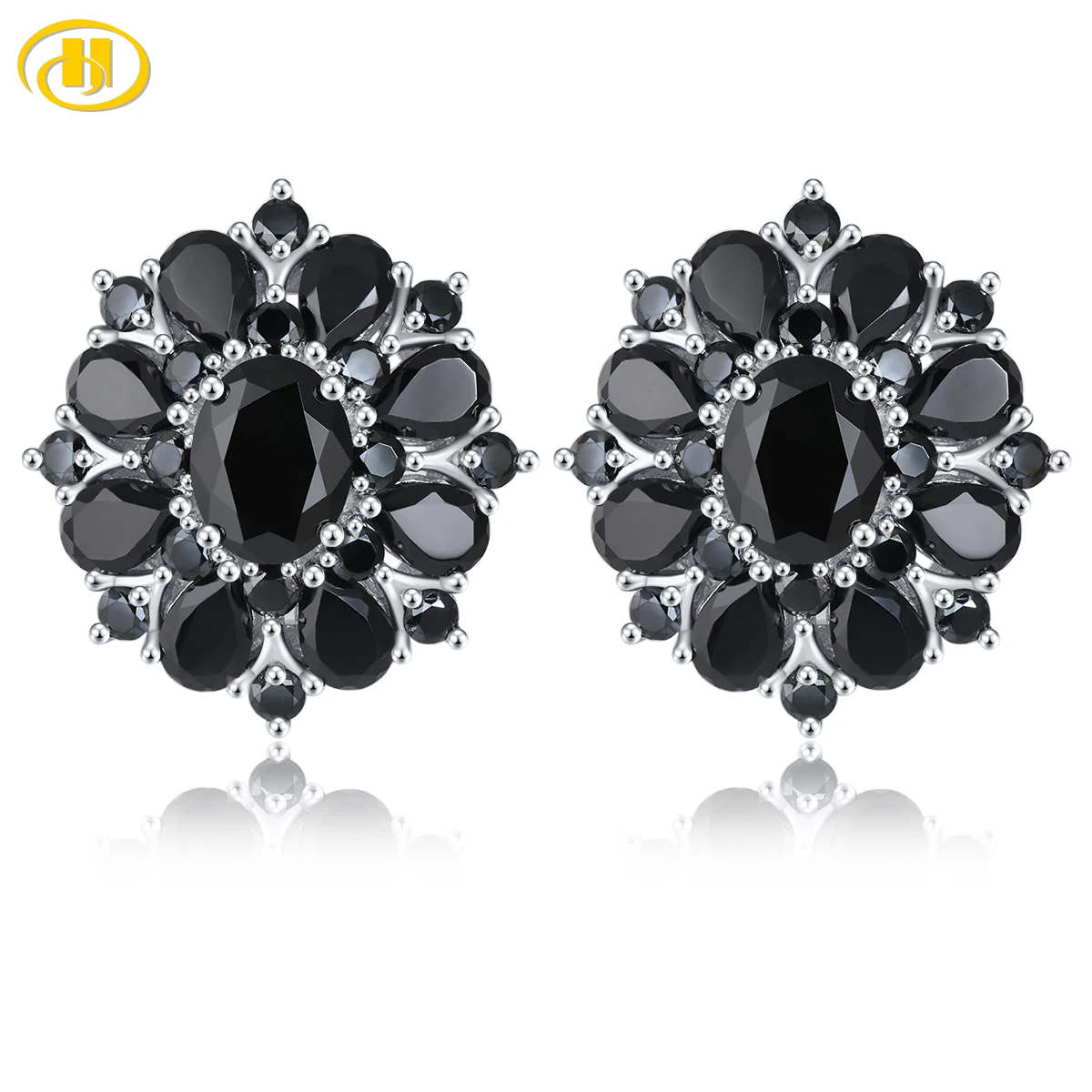 Natural Black Spinel Silver Clip Earring 15.8 Carats Gorgerous Style Fine Jewelrys S925 Rhodium Plated for Women
Natural Black Spinel Silver Clip Earring 15.8 Carats Gorgerous Style Fine Jewelrys S925 Rhodium Plated for Women