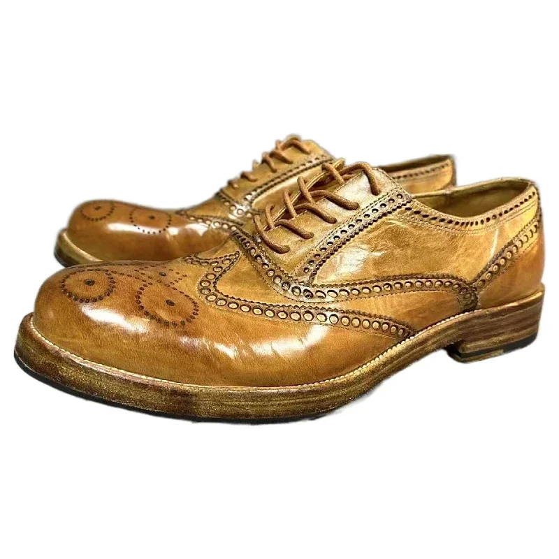 Goodyear-boots Men's Shoes Block Carved Leather Thick Sole Genuine Leather Men's Casual Retro Work Dress Shoes Men's
Goodyear-boots Men's Shoes Block Carved Leather Thick Sole Genuine Leather Men's Casual Retro Work Dress Shoes Men's