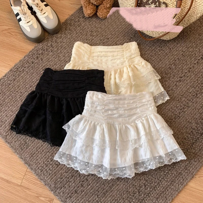 White Lace Patchwork Mini Skirt Women Korean Fashion Preppy Style A Line Skirt Summer Sweet Kawaii Puffy Skirt Female Cake Skirt
White Lace Patchwork Mini Skirt Women Korean Fashion Preppy Style A Line Skirt Summer Sweet Kawaii Puffy Skirt Female Cake Skirt