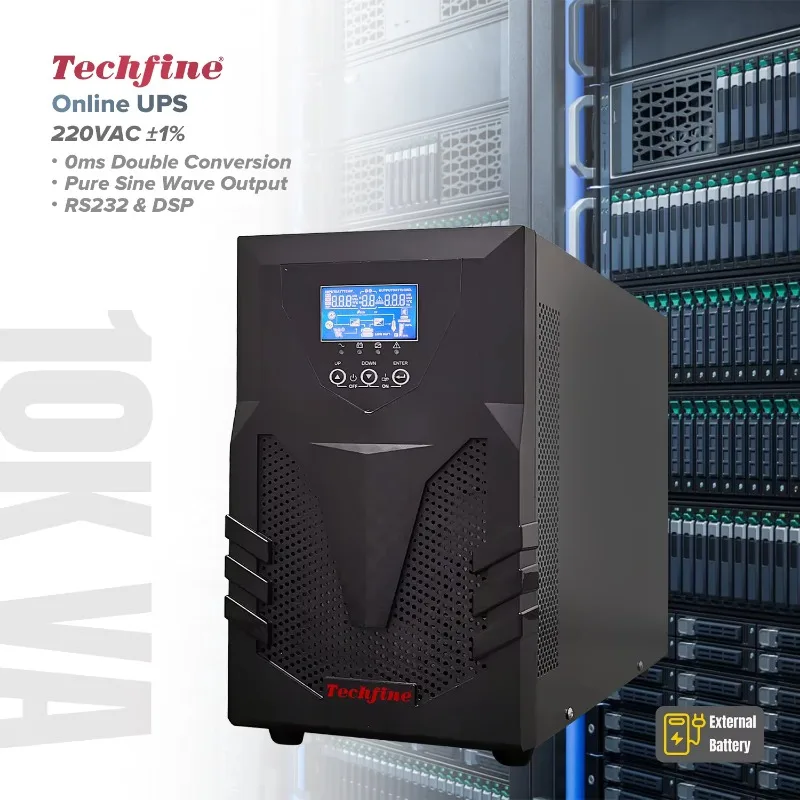 Pure Sine Wave 10000W 220V 110V Uninterruptible Power Supply 10KVA 10KW External Battery Online UPS for Networking
Pure Sine Wave 10000W 220V 110V Uninterruptible Power Supply 10KVA 10KW External Battery Online UPS for Networking