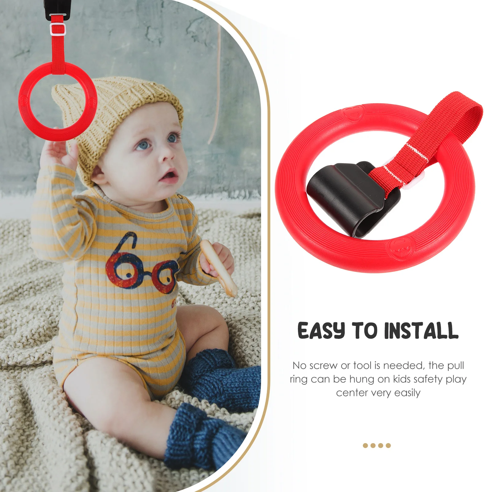Baby Cotton Nursery Pull Ring Durable Baby Stand Up Assist Ring Crib Hanging Grab Walking Trainer Hand Holder Nursery Pull Rings
Baby Cotton Nursery Pull Ring Durable Baby Stand Up Assist Ring Crib Hanging Grab Walking Trainer Hand Holder Nursery Pull Rings