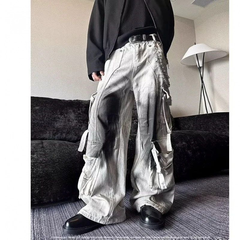 2026 New Multi Pocket High Street Hip-hop Oversized Wide Leg Jeans Korean Fashion Harajuku Casual Baggy Denim Pants for Men Y2k
2026 New Multi Pocket High Street Hip-hop Oversized Wide Leg Jeans Korean Fashion Harajuku Casual Baggy Denim Pants for Men Y2k