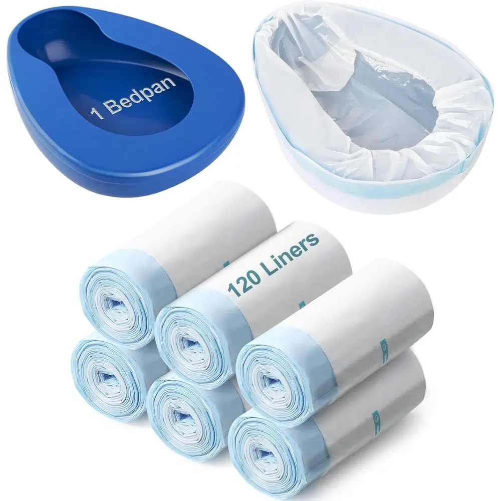 Comfortable Bedpan Set with 120 Disposable Liners - Heavy-Duty PP Material for Men and Women
Comfortable Bedpan Set with 120 Disposable Liners - Heavy-Duty PP Material for Men and Women