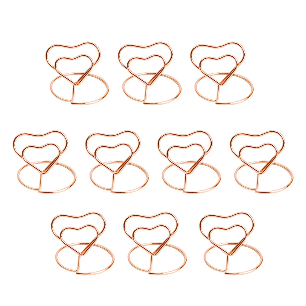 10 Pcs Desktop Decorate Paperclips Table Number Holders Heart Card Gold Dining Wire
10 Pcs Desktop Decorate Paperclips Table Number Holders Heart Card Gold Dining Wire
