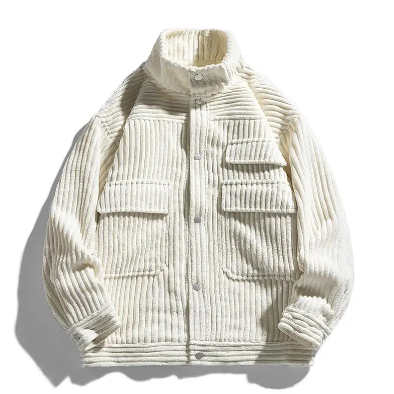 Vintage Corduroy Cargo Jacket Coats Men Outwear Green Casual Striped Loose Jackets Hip Hop Streetwear Tops Spring 2023 w451
Vintage Corduroy Cargo Jacket Coats Men Outwear Green Casual Striped Loose Jackets Hip Hop Streetwear Tops Spring 2023 w451