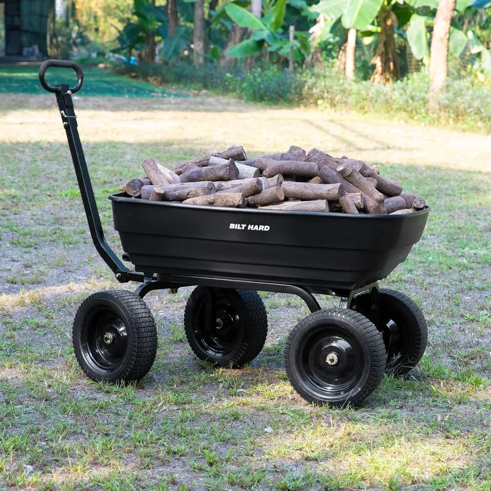 Poly Garden Dump Cart 1200 lbs with No Flat Tires, Quick Release, 2-in-1 Convertible Handle, 7 Cu Ft Dump Wagon Heavy Duty
Poly Garden Dump Cart 1200 lbs with No Flat Tires, Quick Release, 2-in-1 Convertible Handle, 7 Cu Ft Dump Wagon Heavy Duty